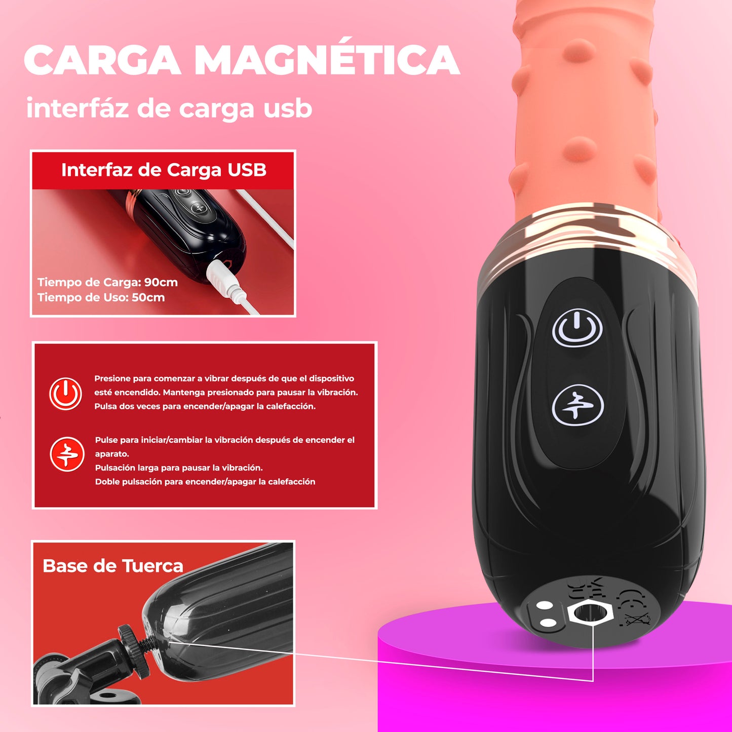 Consolador Vibrador Automatico + Control
