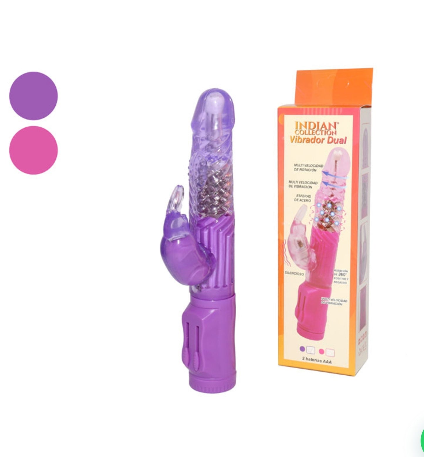 Vibrador dual rotación 360 7 velocidades
