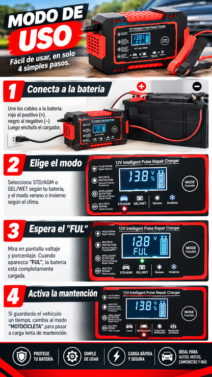 Cargador batería 12V