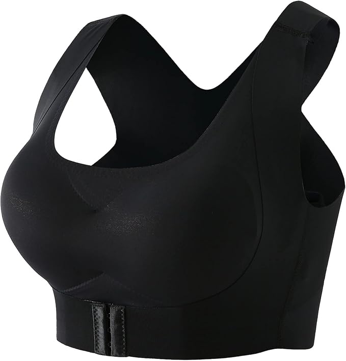 Sujetador de compresión de alto soporte para mujer, para uso diario y ofrece soporte para la espalda, sujetadores para mujer, talla grande, cierre frontal