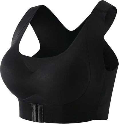 Sujetador de compresión de alto soporte para mujer, para uso diario y ofrece soporte para la espalda, sujetadores para mujer, talla grande, cierre frontal