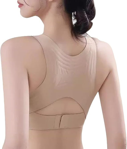 Sujetador de compresión de alto soporte para mujer, para uso diario y ofrece soporte para la espalda, sujetadores para mujer, talla grande, cierre frontal