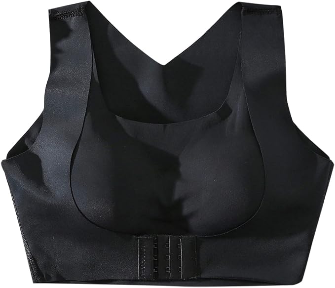 Sujetador de compresión de alto soporte para mujer, para uso diario y ofrece soporte para la espalda, sujetadores para mujer, talla grande, cierre frontal