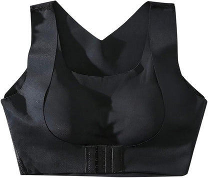 Sujetador de compresión de alto soporte para mujer, para uso diario y ofrece soporte para la espalda, sujetadores para mujer, talla grande, cierre frontal