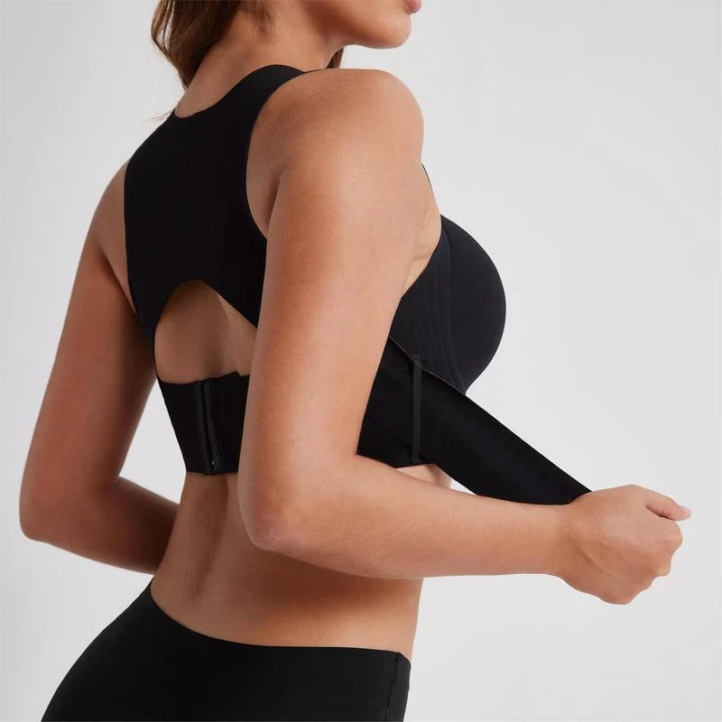 Sujetador de compresión de alto soporte para mujer, para uso diario y ofrece soporte para la espalda, sujetadores para mujer, talla grande, cierre frontal