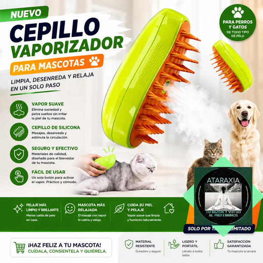 🎁 Cepillo vapor para  mascota