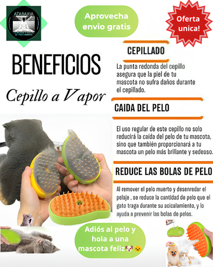 🎁 Cepillo vapor para  mascota