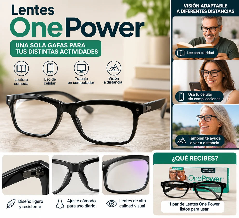 Lentes Opticos OnePower™ – Tu Vista, Más Cómoda