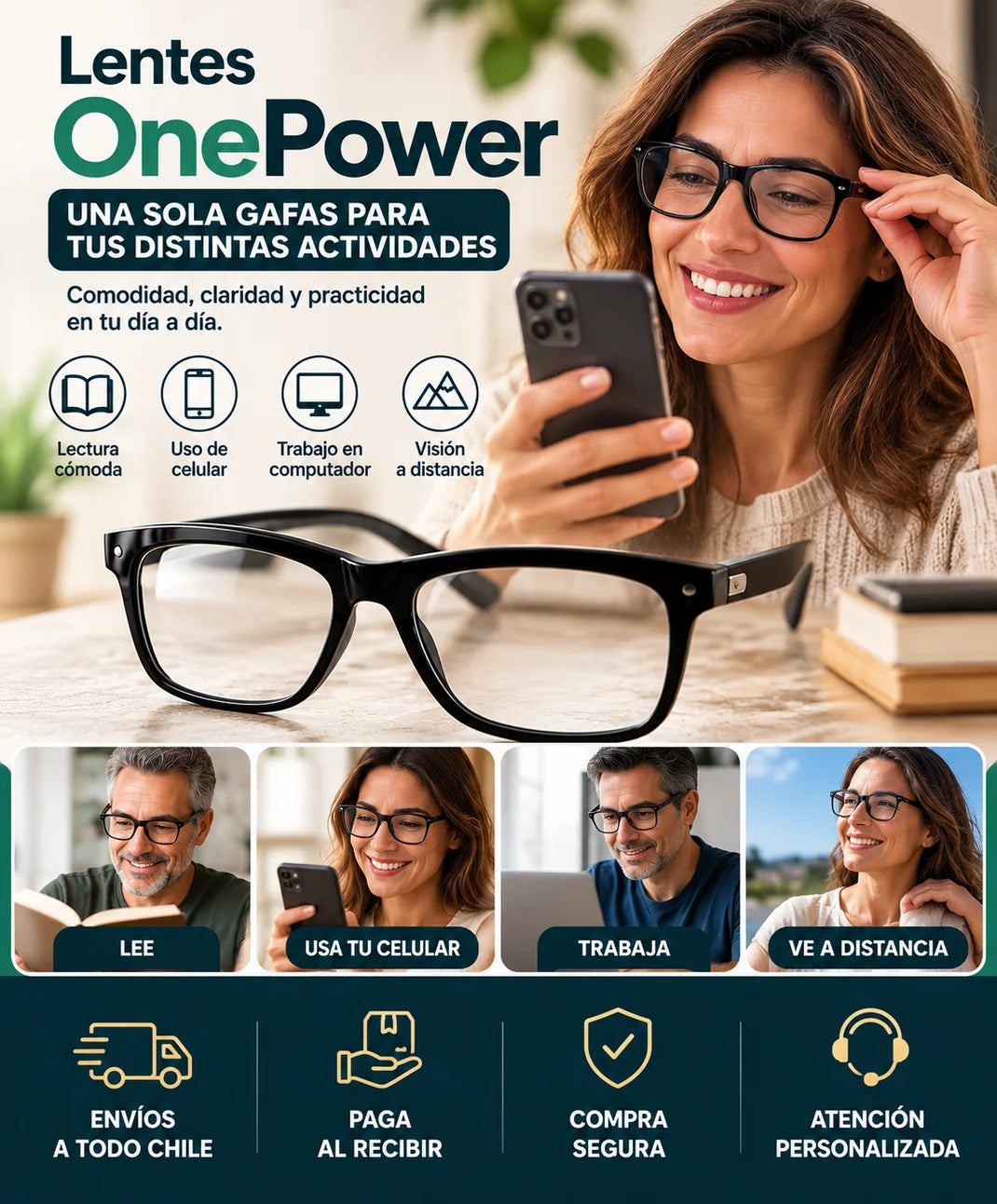 Lentes Opticos OnePower™ – Tu Vista, Más Cómoda